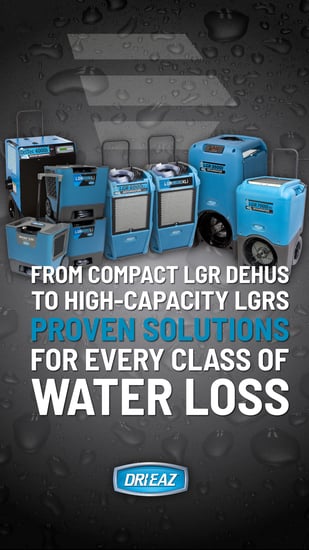 Line Up of Dri-Eaz Dehumidifiers